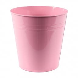 Вазон металлический без ручек Розовый Высота-20,5см 5л