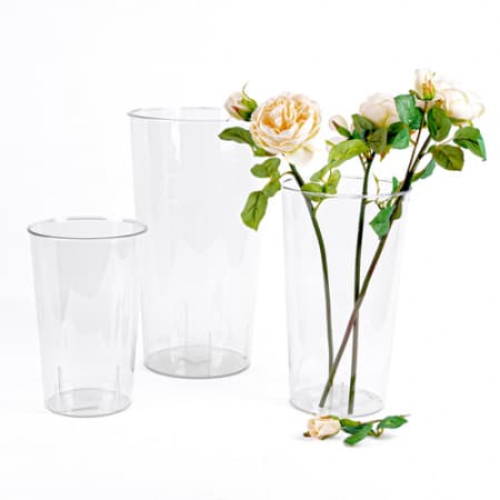 Вазон пластик Круглая прозрачный H30*D18/13см Вазон пластик Круглая прозрачный H30*D18/13см