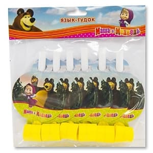 Язык-гудок с карт Маша и Медведь /6шт/