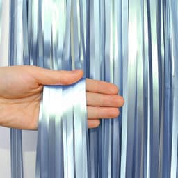 Занавес Дождик голубой,матовый 1м х 2м