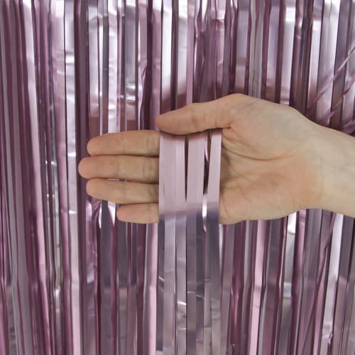 Занавес Дождик, Розовый , Матовый, 100*200 см