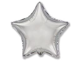 Звезды металлик 45 см серебро / fm