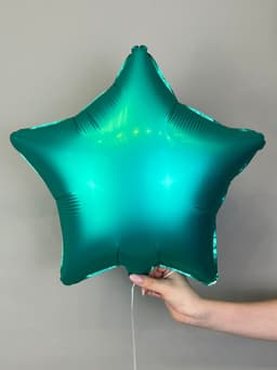 Звезды сатин 45 см бирюзовые (тиффани) /ang