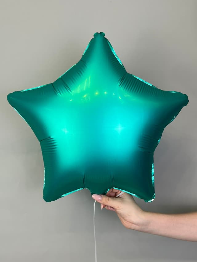 Звезды сатин 45 см бирюзовые (тиффани) /ang Звезды сатин 45 см бирюзовые (тиффани) /ang