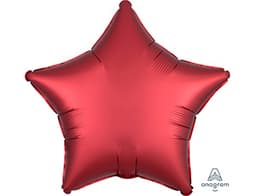 Звезды сатин 45 см красные /ang