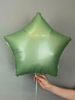 Звезды сатин 45 см оливковые