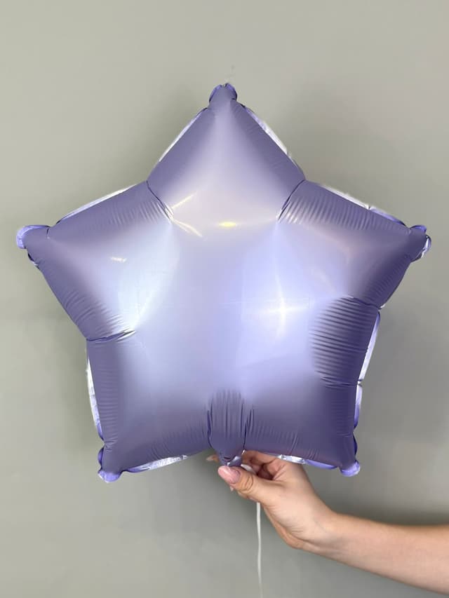 Звезды сатин 45 см сиреневые/ fm Звезды сатин 45 см сиреневые/ fm