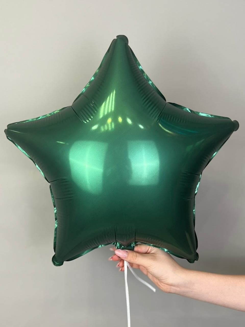 Звезды сатин 45 см темно-зеленые