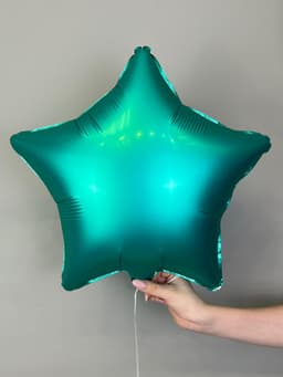Звезды сатин 45 см зеленые jade