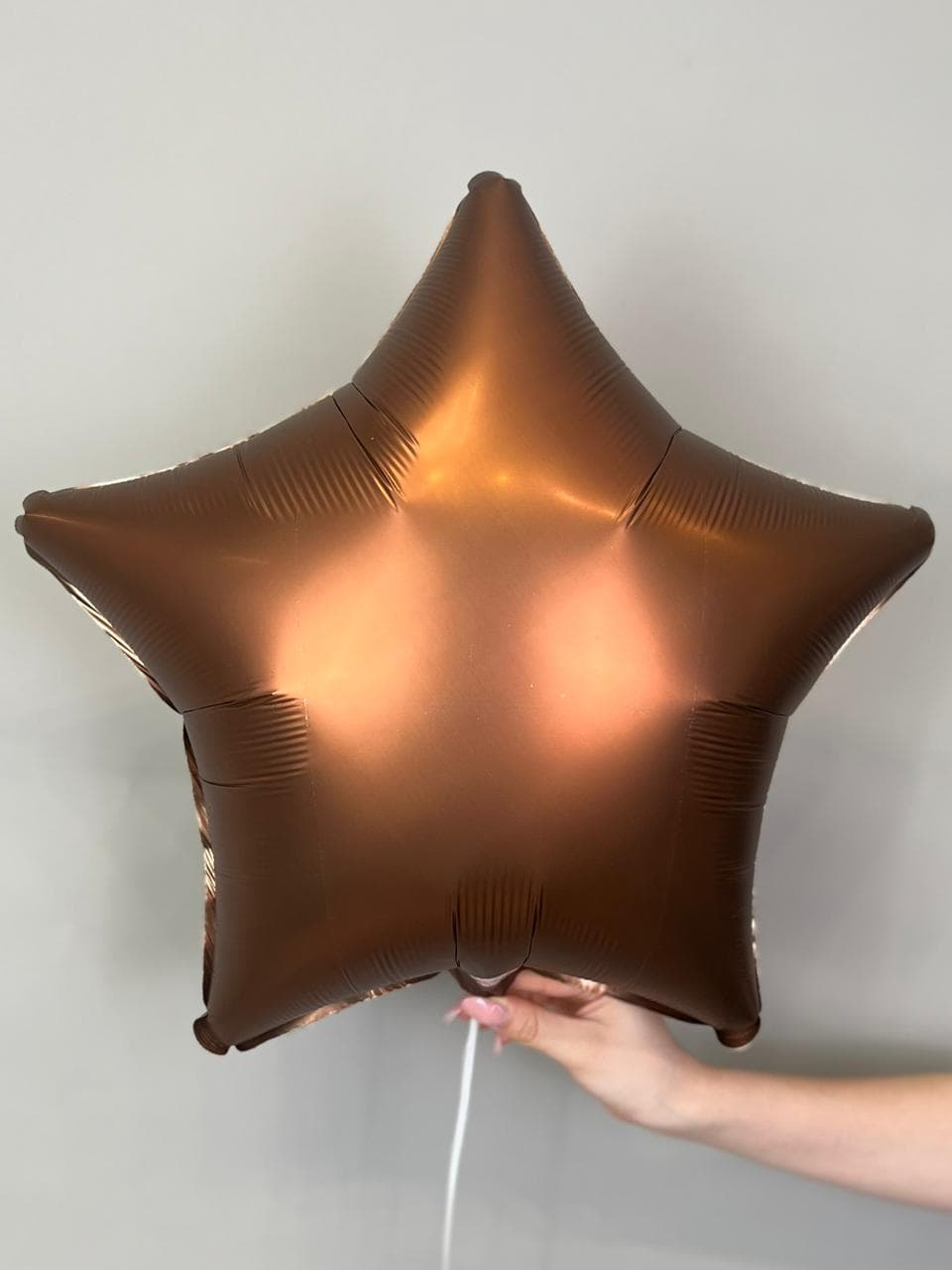 Звезды сатин какао/cocoa 45 см